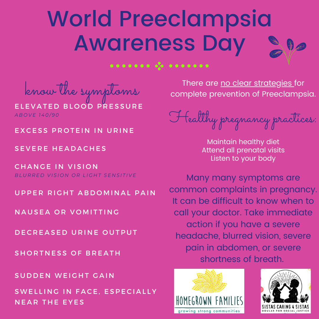 World Preeclampsia Awareness Day Homegrown Families Childbirth